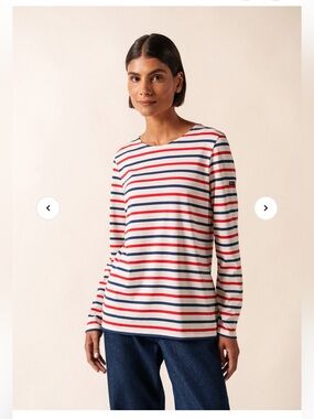 Saint James MINQUIDAME Tri-Color Breton Shirt US size 10